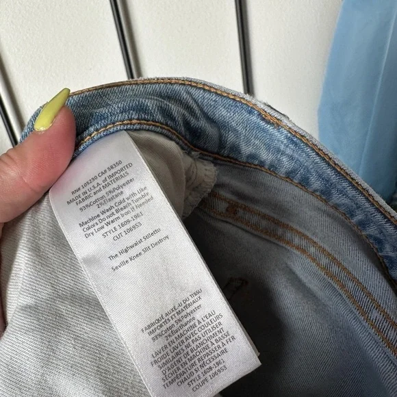 Current Elliott light wash distressed worn in skinny denim jeans y2k stiletto - Picture 6 of 6